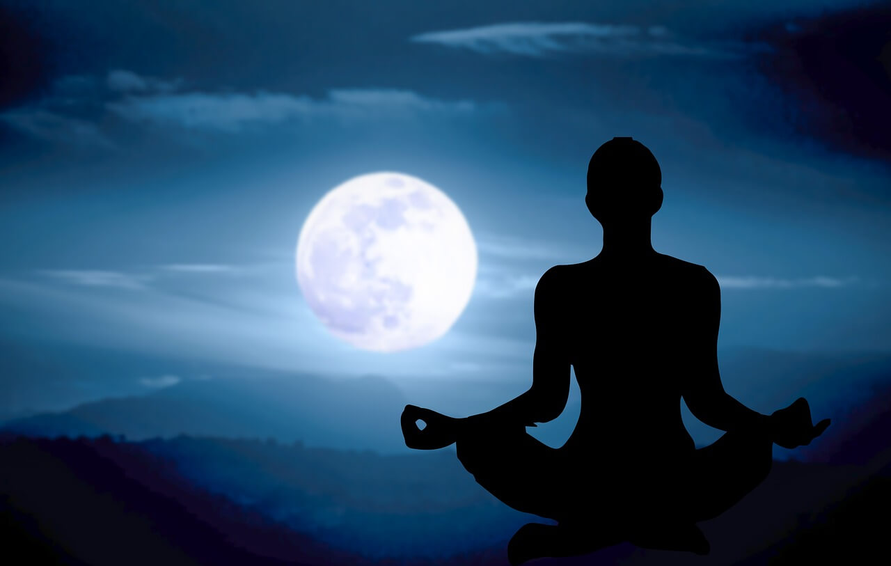 Mindful meditation moon